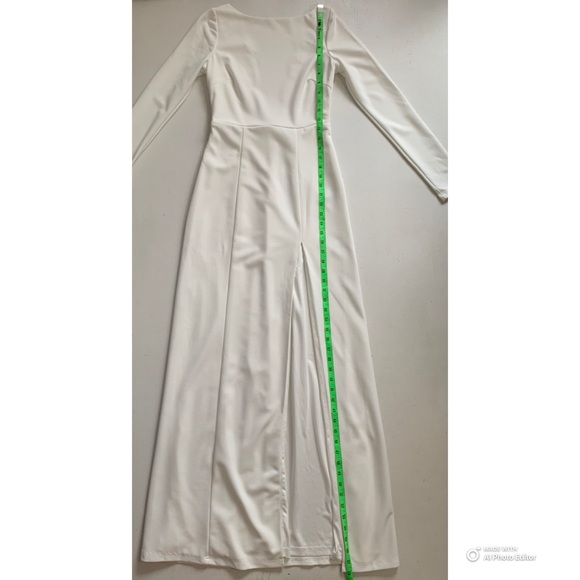 Lulus XS Romantic Moments White Lace Long Sleeve Maxi Dress NWT Wedding - Picture 16 of 17